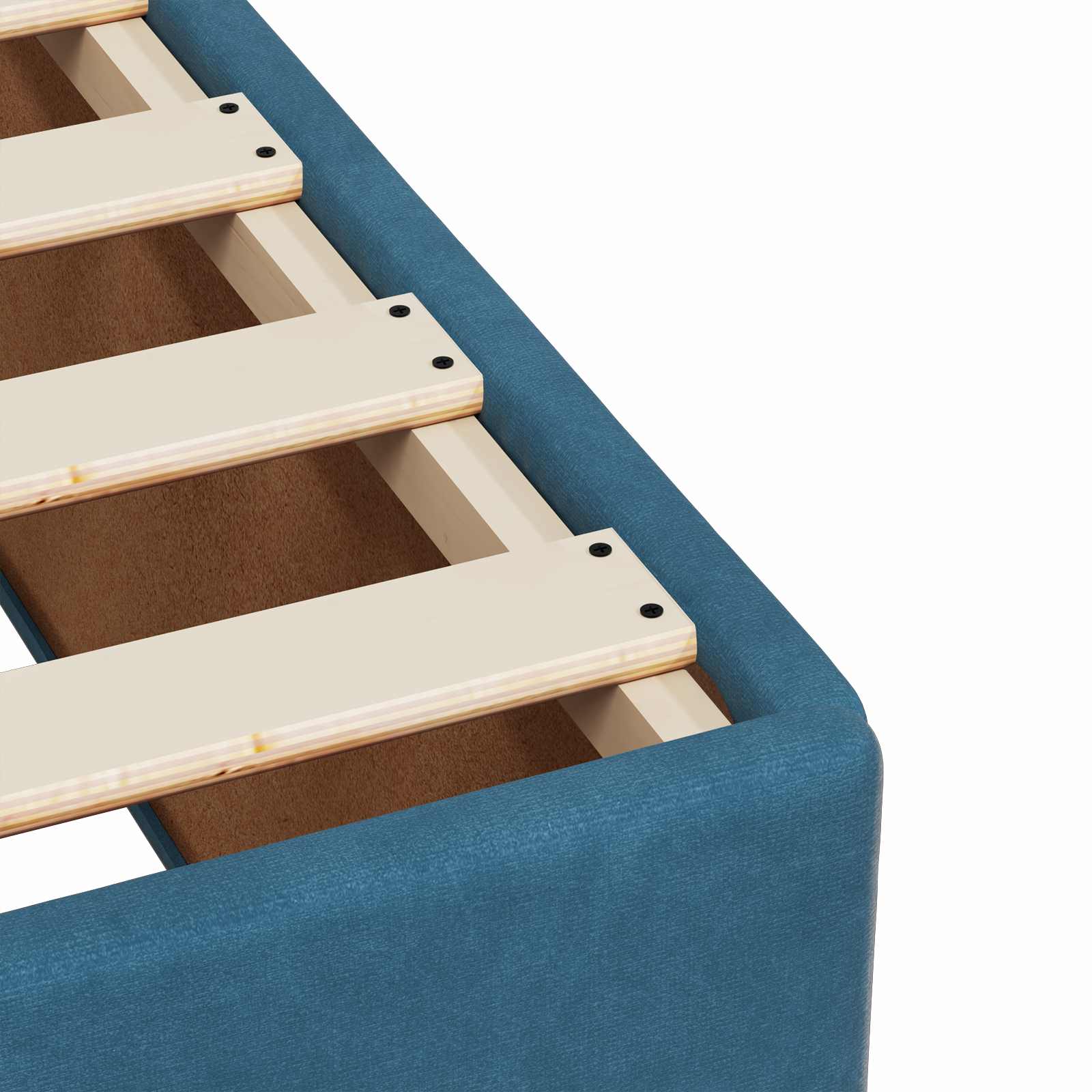 Κρεβάτι box spring με στρώμα Μπλε 80 x 200 cm Βελούδο - Pakobazaar