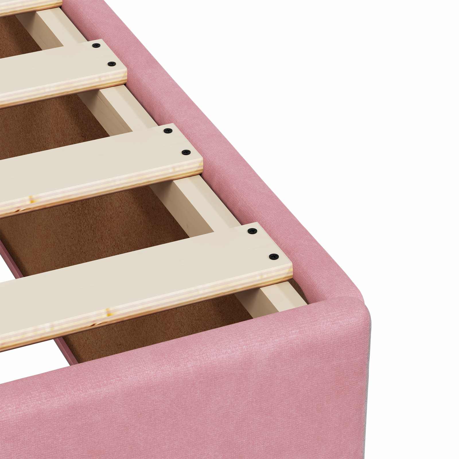 Κρεβάτι box spring με στρώμα Ροζ 80 x 200 cm Βελούδο - Pakobazaar
