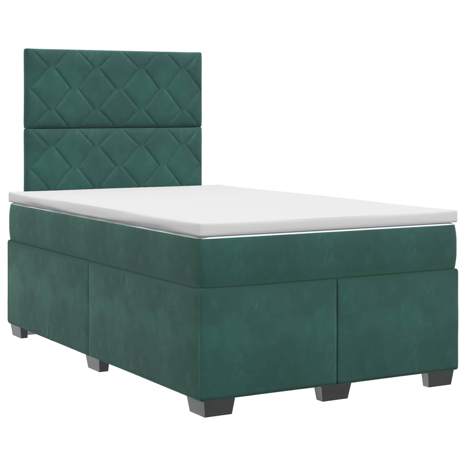 Κρεβάτι box spring με στρώμα Σκούρο Πράσινο 120 x 190 cm - Pakobazaar