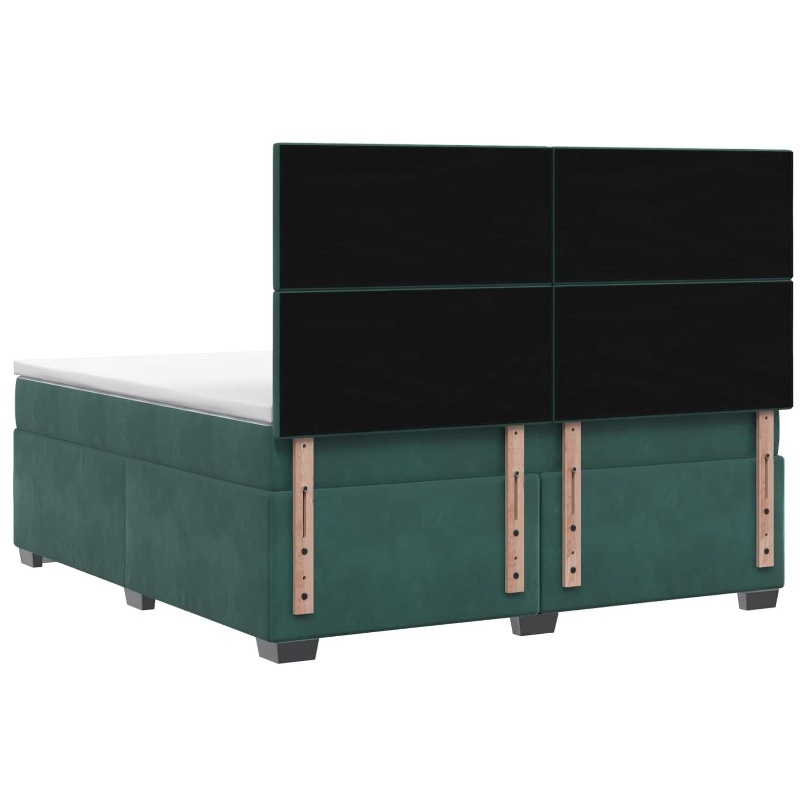 Κρεβάτι box spring με στρώμα Σκούρο Πράσινο 160 x 200 cm - Pakobazaar