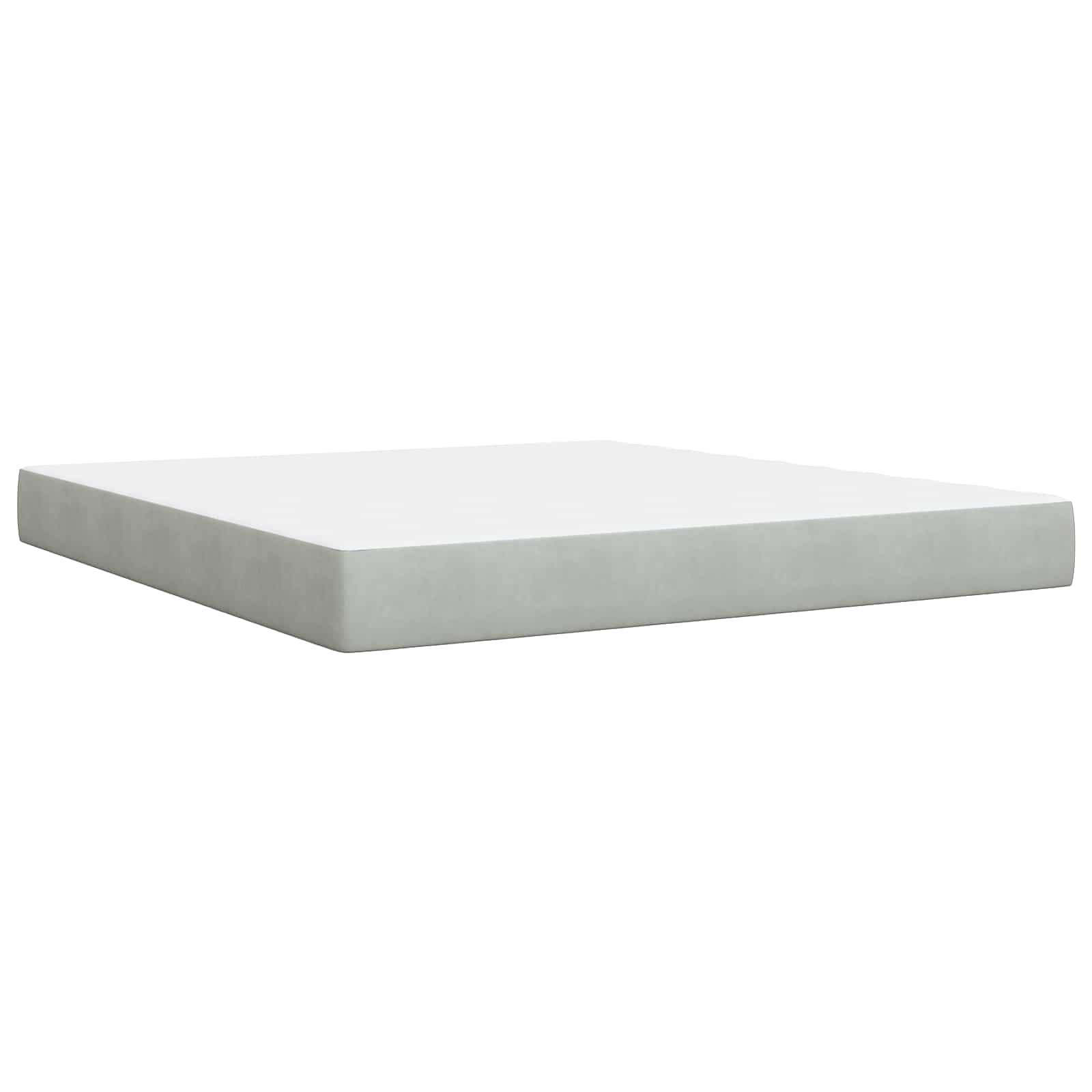 Κρεβάτι box spring με στρώμα Ανοιχτό γκρι 180 x 200 cm Βελούδο - Pakobazaar