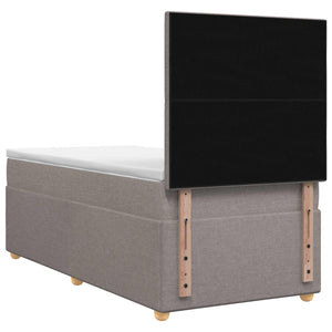 Κρεβάτι box spring με στρώμα Taupe 90 x 190 cm Ύφασμα - Pakobazaar