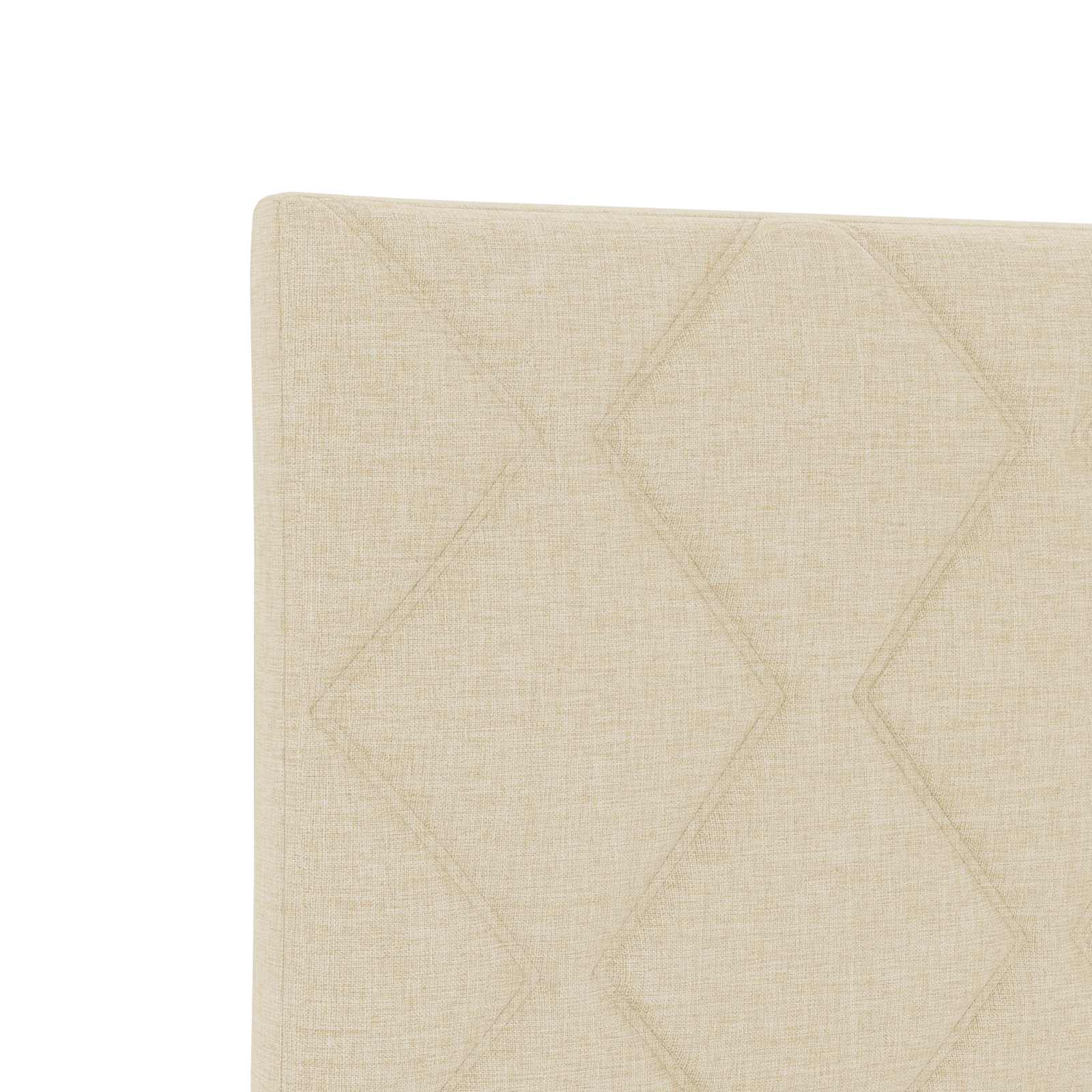 Κρεβάτι box spring με στρώμα Κρεμ 90 x 200 cm Ύφασμα - Pakobazaar