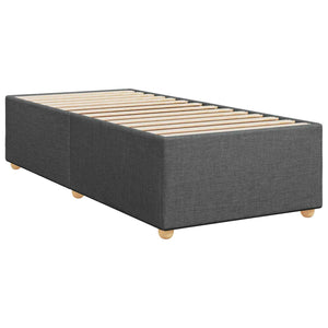 Κρεβάτι box spring με στρώμα Σκούρο Γκρι 100 x 200 cm Ύφασμα - Pakobazaar