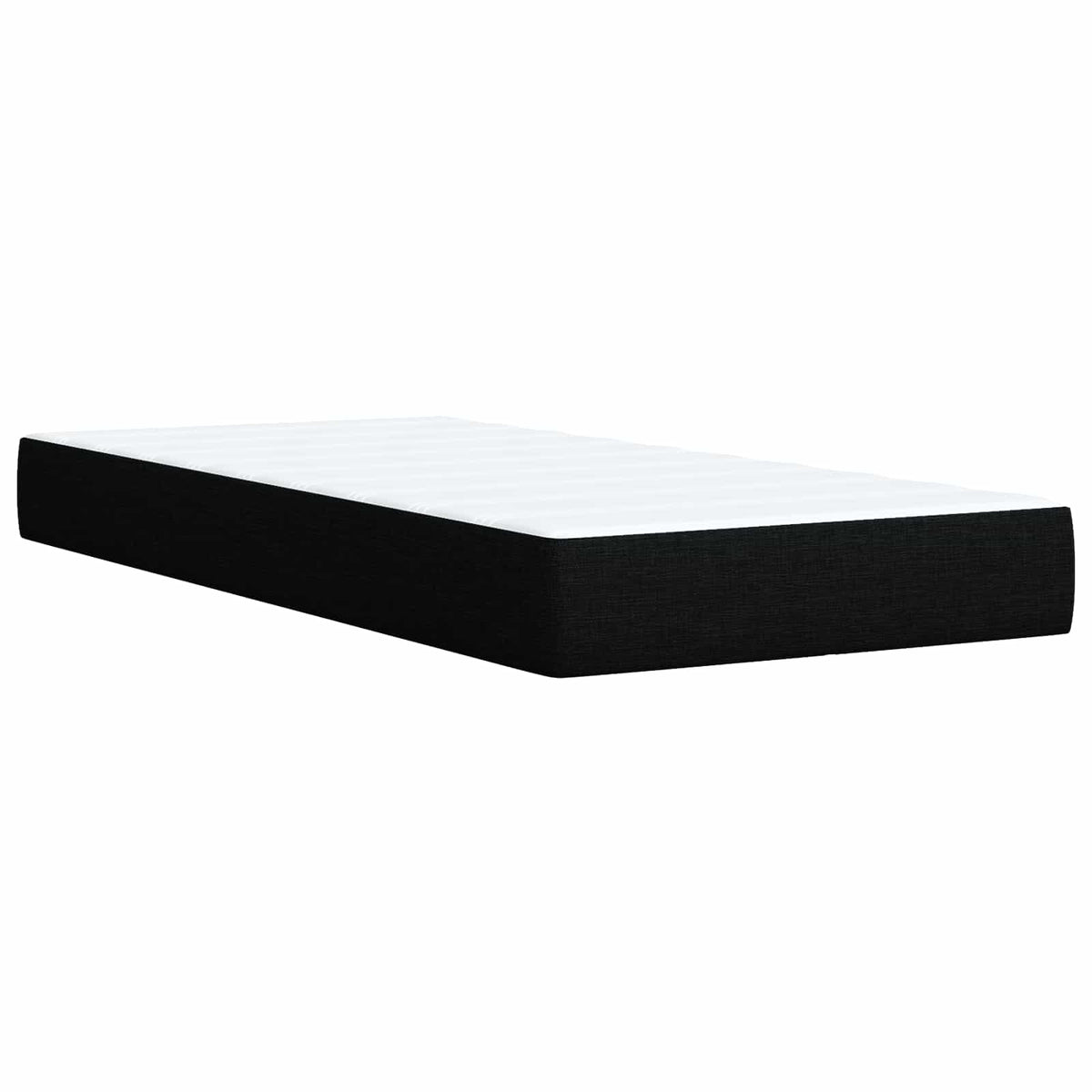 Κρεβάτι box spring με στρώμα Μαύρο 100 x 200 cm Ύφασμα - Pakobazaar