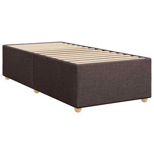 Κρεβάτι box spring με στρώμα Σκούρο Καφέ 100 x 200 cm Ύφασμα - Pakobazaar