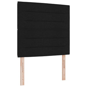 Κρεβάτι box spring με στρώμα Μαύρο 120 x 190 cm Ύφασμα - Pakobazaar
