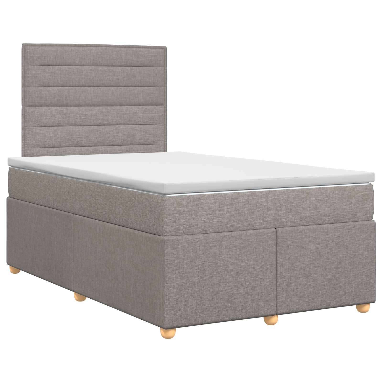 Κρεβάτι box spring με στρώμα Taupe 120 x 190 cm Ύφασμα