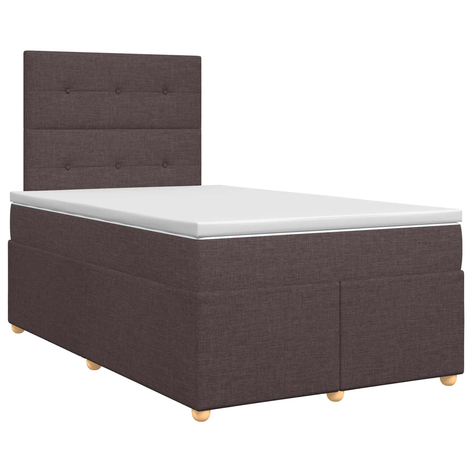 Κρεβάτι box spring με στρώμα Σκούρο Καφέ 120 x 190 cm Ύφασμα