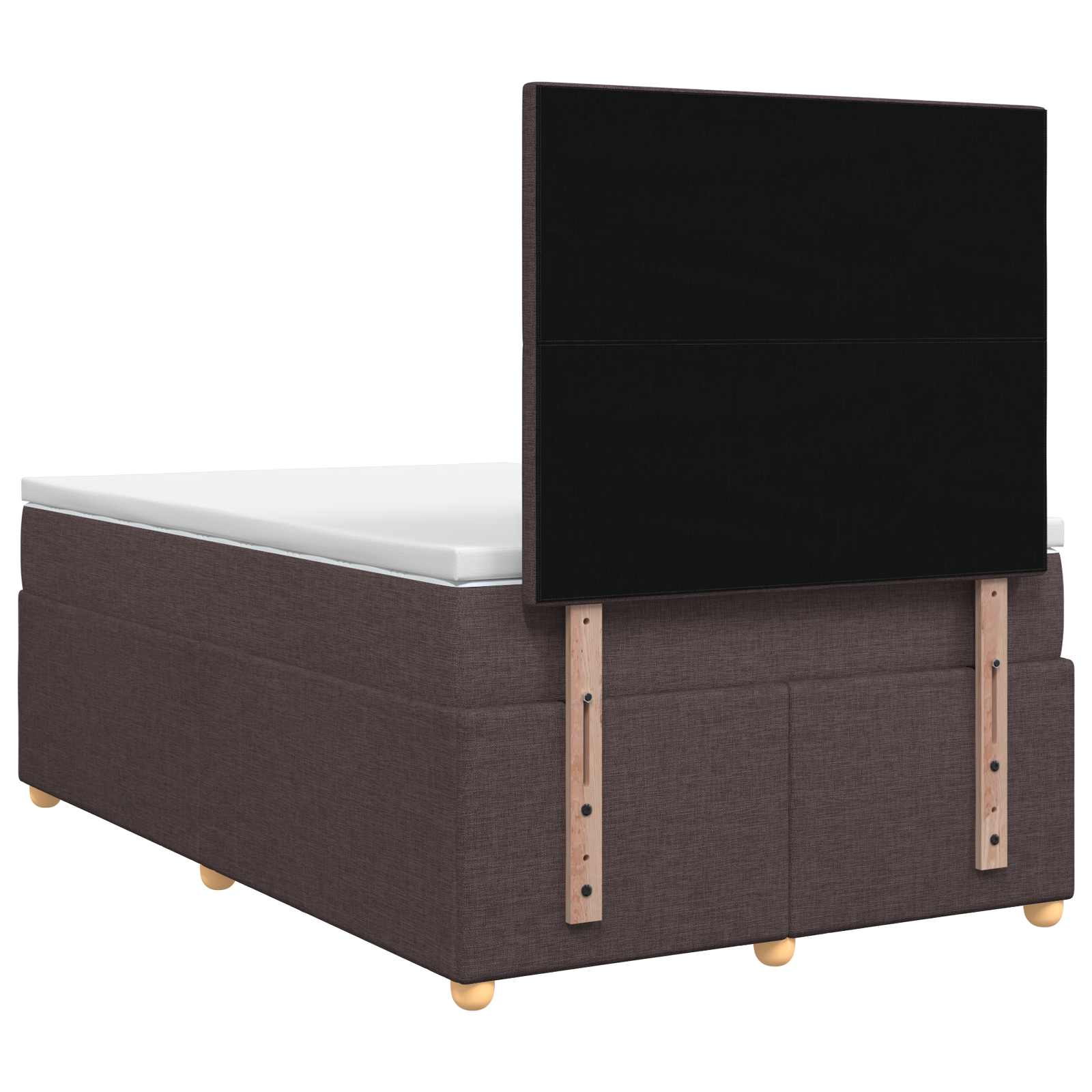 Κρεβάτι box spring με στρώμα Σκούρο Καφέ 120 x 190 cm Ύφασμα
