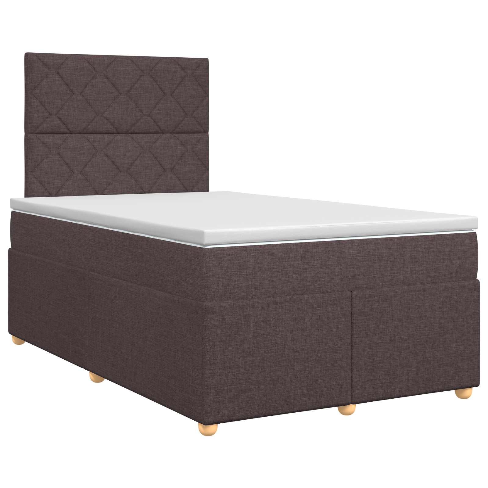 Κρεβάτι box spring με στρώμα Σκούρο Καφέ 120 x 190 cm Ύφασμα