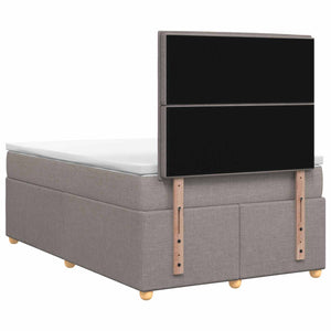 Κρεβάτι box spring με στρώμα Taupe 120 x 200 cm Ύφασμα - Pakobazaar