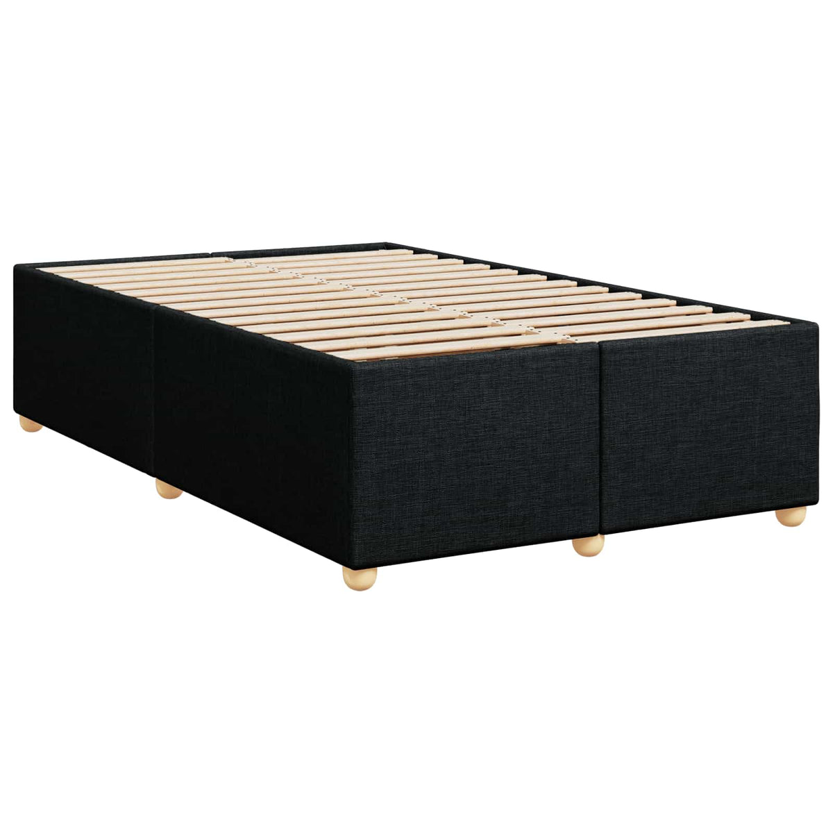 Κρεβάτι box spring με στρώμα Μαύρο 120 x 200 cm Ύφασμα - Pakobazaar
