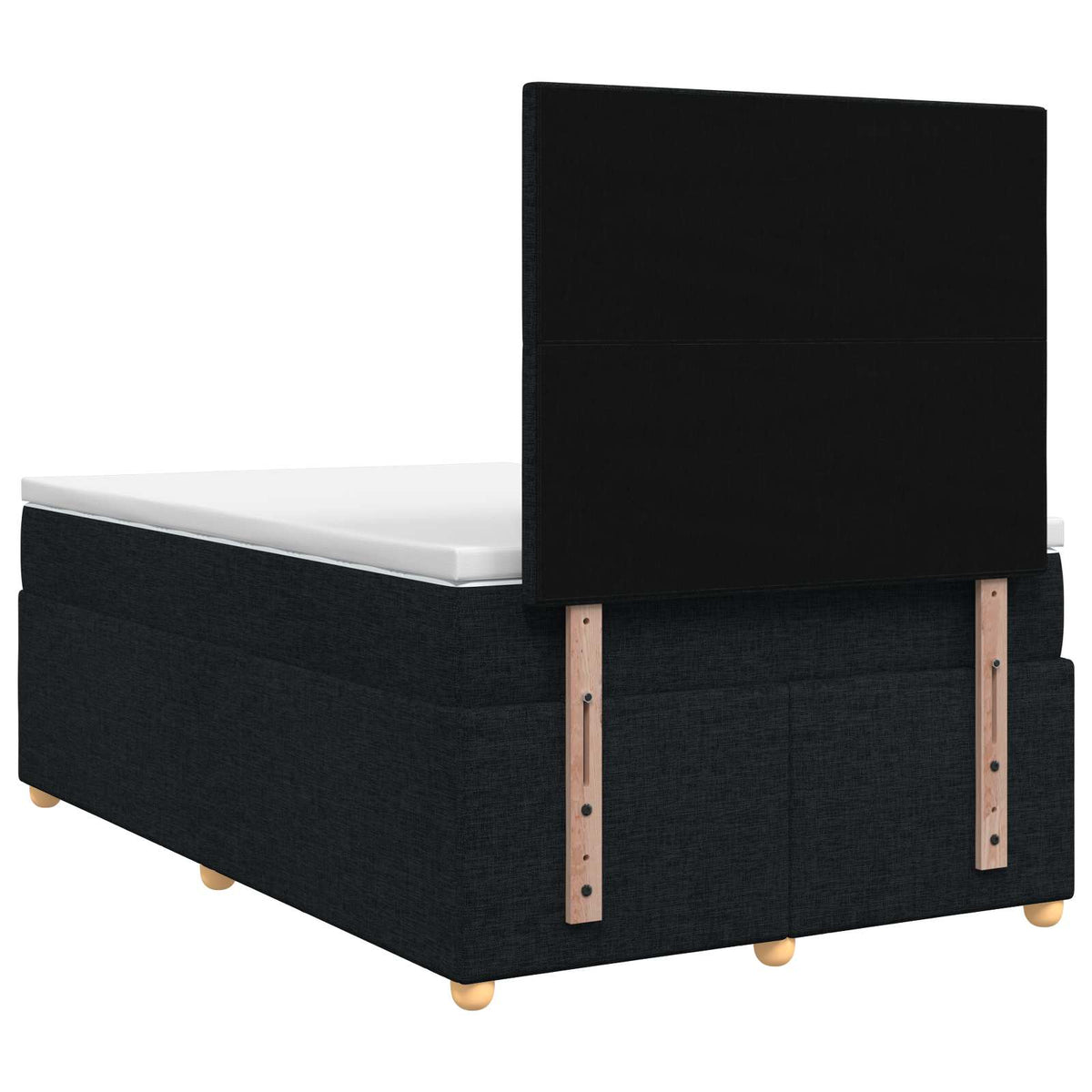 Κρεβάτι box spring με στρώμα Μαύρο 120 x 200 cm Ύφασμα - Pakobazaar