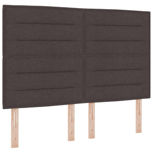 Κρεβάτι box spring με στρώμα Σκούρο Καφέ 140 x 190 cm Ύφασμα - Pakobazaar