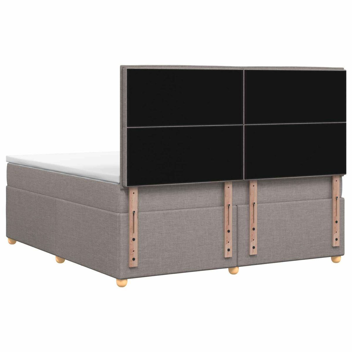 Κρεβάτι box spring με στρώμα Taupe 140 x 190 cm Ύφασμα