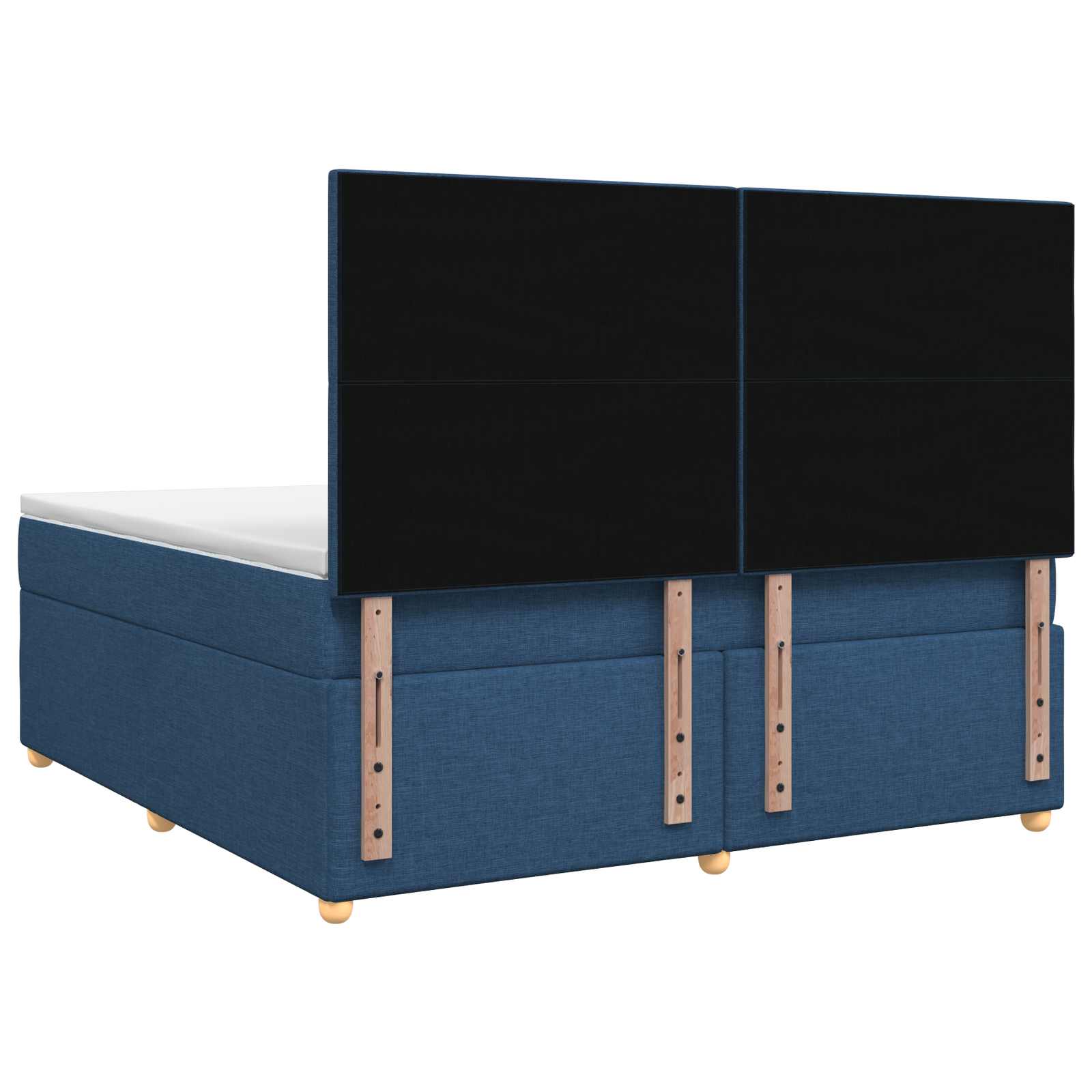 Κρεβάτι box spring με στρώμα Μπλε 140 x 190 cm Ύφασμα - Pakobazaar