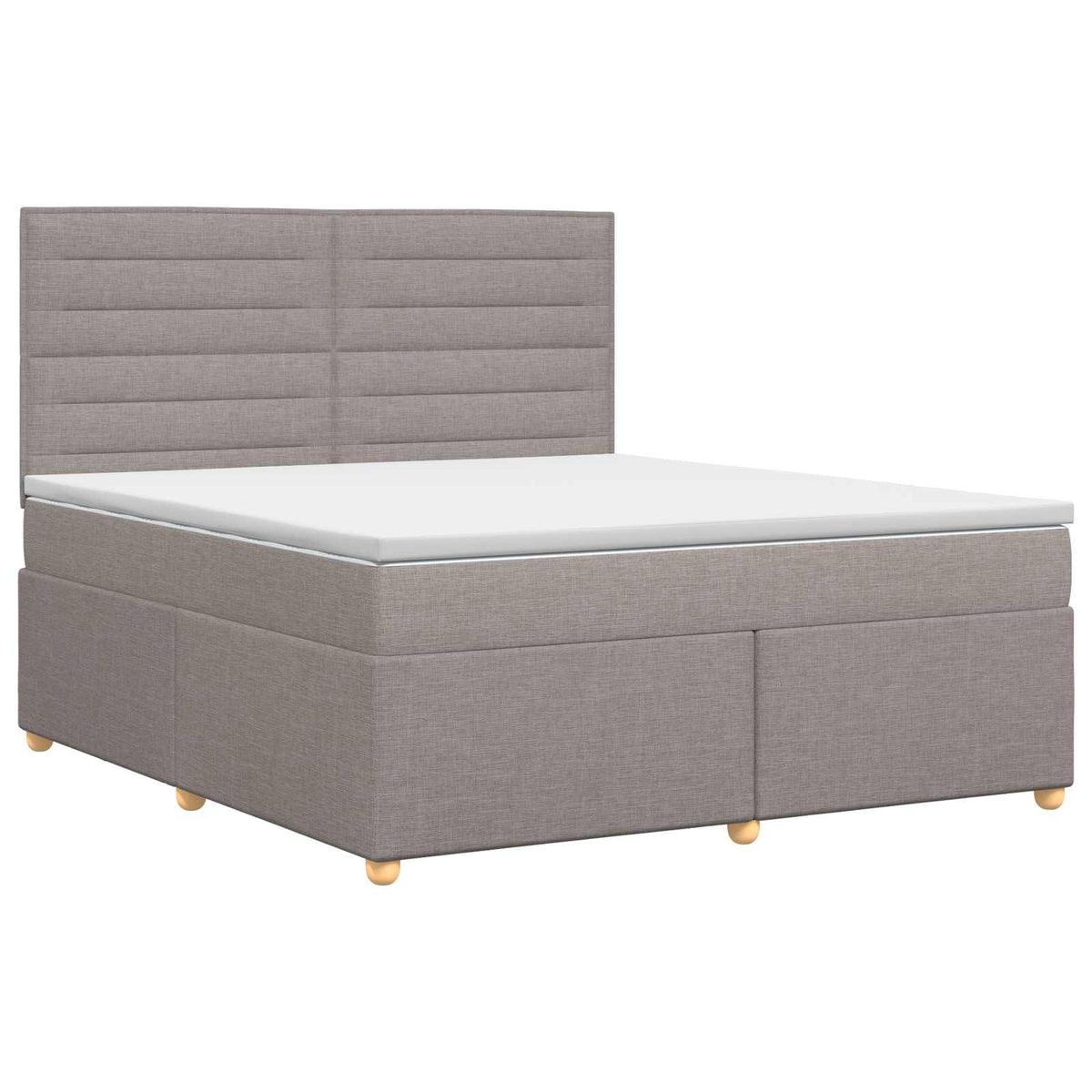 Κρεβάτι box spring με στρώμα Taupe 180 x 200 cm Ύφασμα