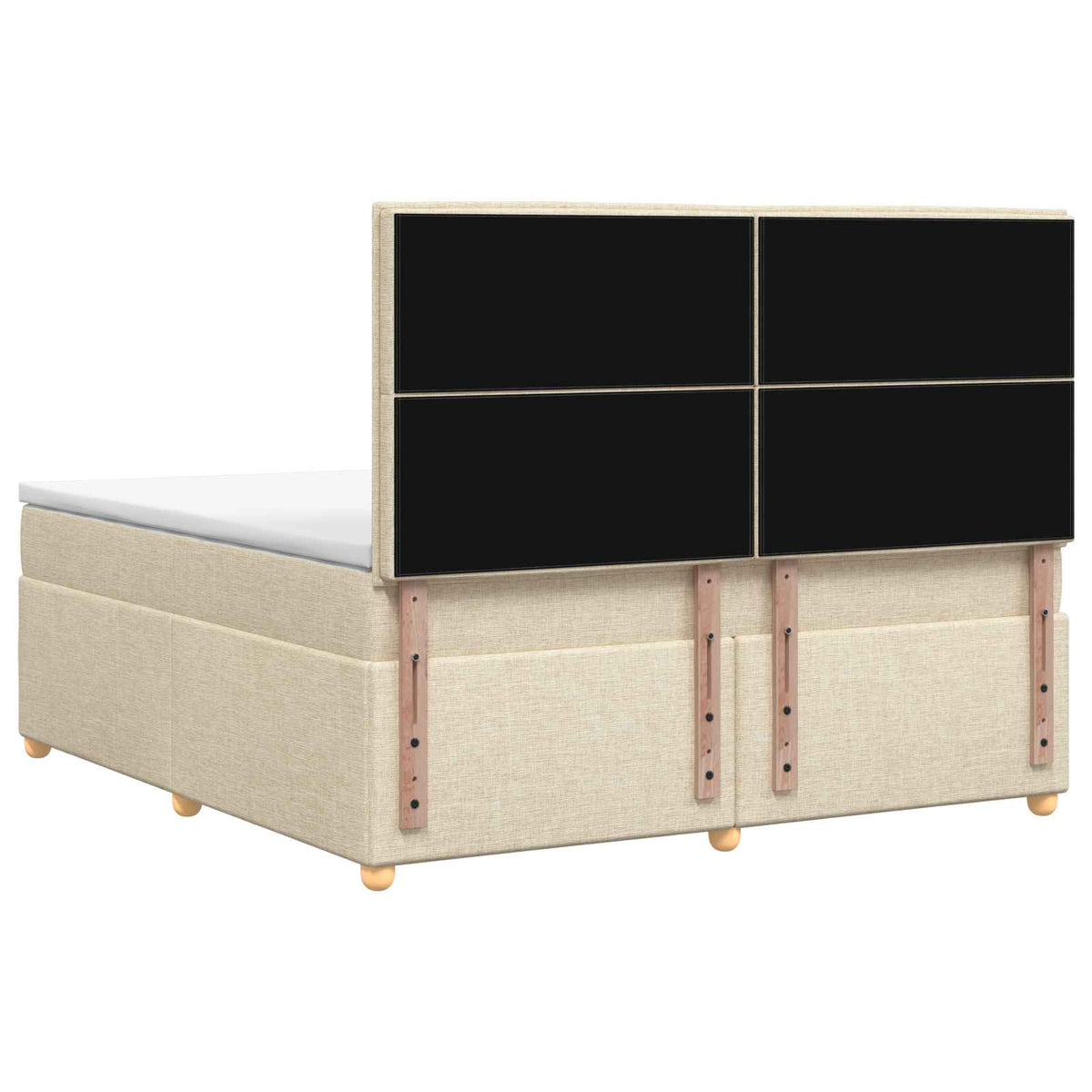 Κρεβάτι box spring με στρώμα Κρεμ 180 x 200 cm Ύφασμα