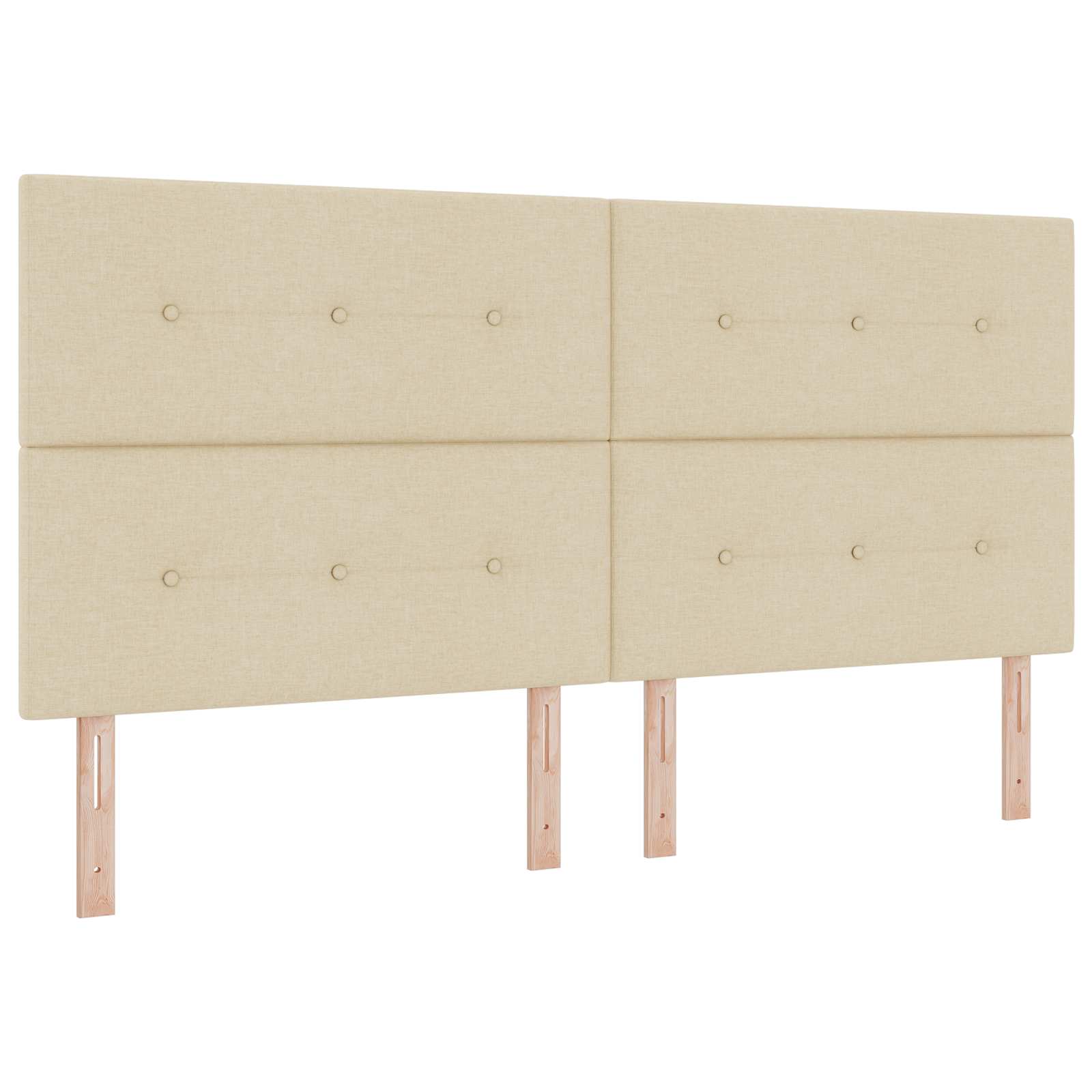Κρεβάτι box spring με στρώμα Κρεμ 200 x 200 cm Ύφασμα