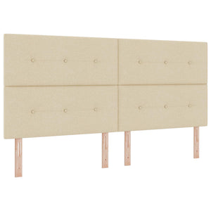 Κρεβάτι box spring με στρώμα Κρεμ 200 x 200 cm Ύφασμα