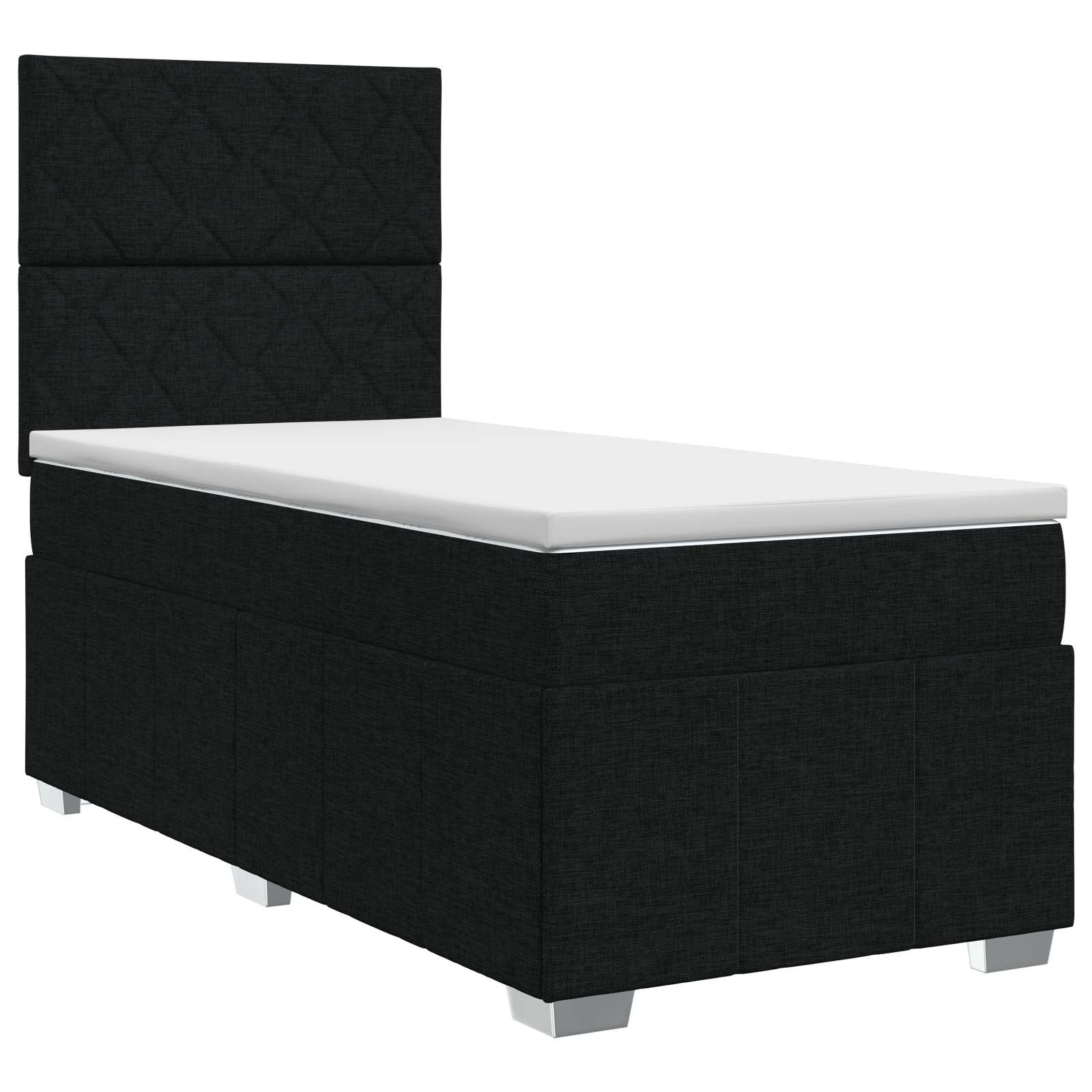 Κρεβάτι box spring με στρώμα Μαύρο 80 x 200 cm Ύφασμα