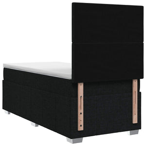 Κρεβάτι box spring με στρώμα Μαύρο 80 x 200 cm Ύφασμα