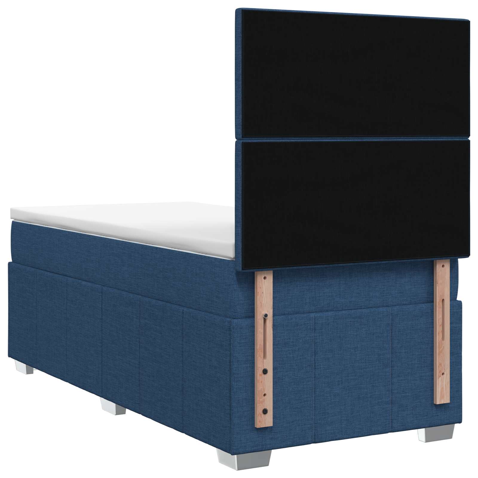 Κρεβάτι box spring με στρώμα Μπλε 90 x 200 cm Ύφασμα - Pakobazaar
