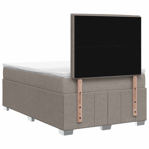 Κρεβάτι box spring με στρώμα Taupe 120 x 190 cm Ύφασμα - Pakobazaar