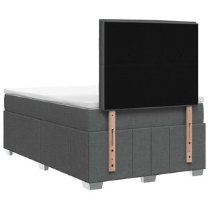 Κρεβάτι box spring με στρώμα Σκούρο Γκρι 120 x 200 cm Ύφασμα