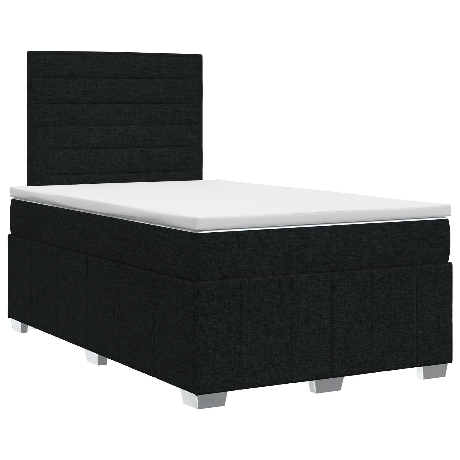 Κρεβάτι box spring με στρώμα Μαύρο 120 x 200 cm Ύφασμα