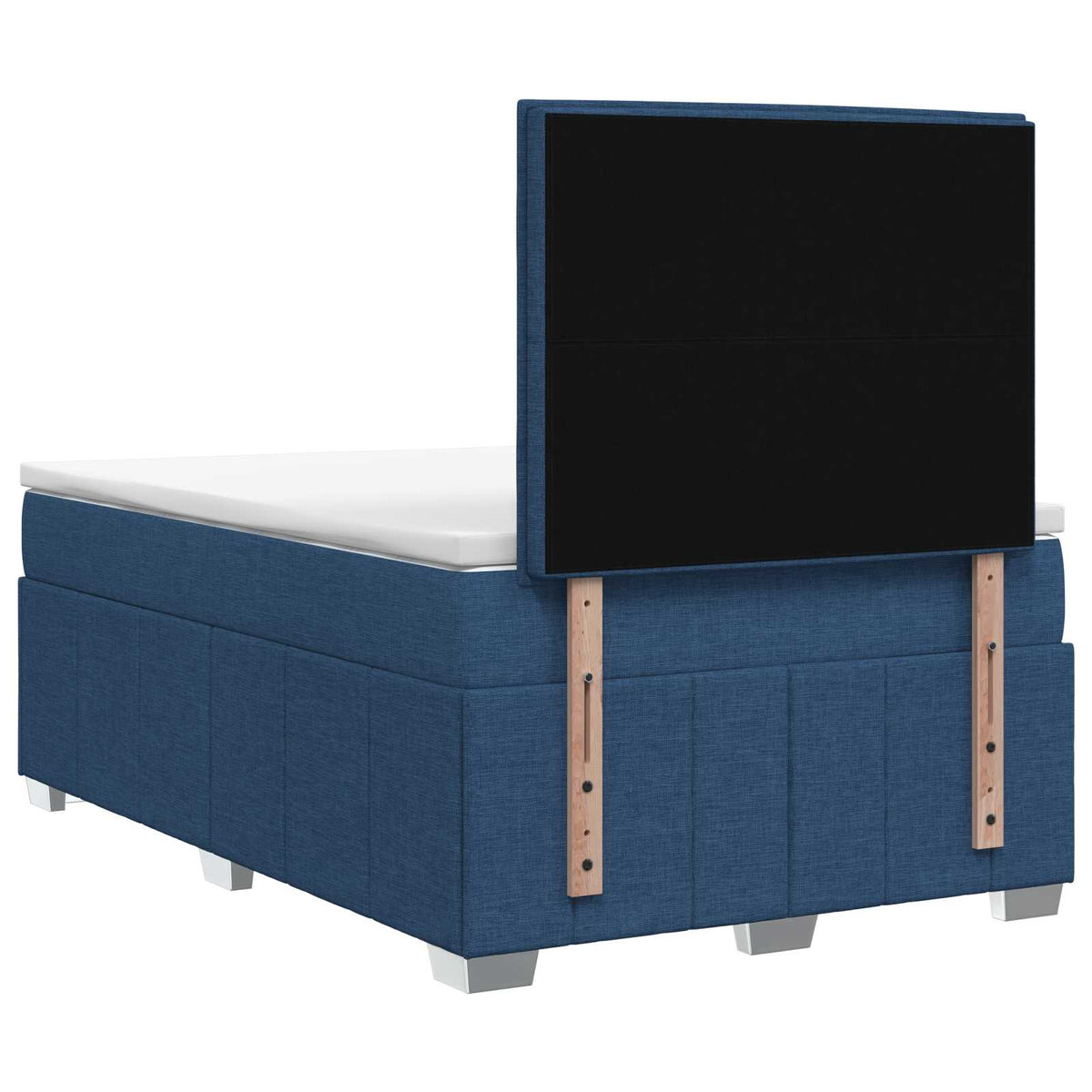 Κρεβάτι box spring με στρώμα Μπλε 120 x 200 cm Ύφασμα - Pakobazaar