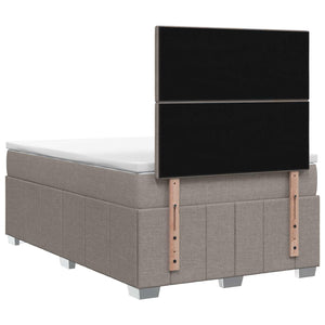 Κρεβάτι box spring με στρώμα Taupe 120 x 200 cm Ύφασμα - Pakobazaar