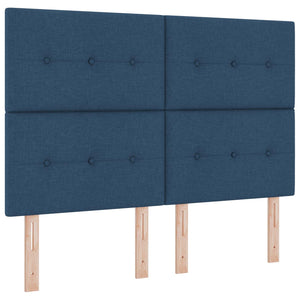 Κρεβάτι box spring με στρώμα Μπλε 140 x 190 cm Ύφασμα