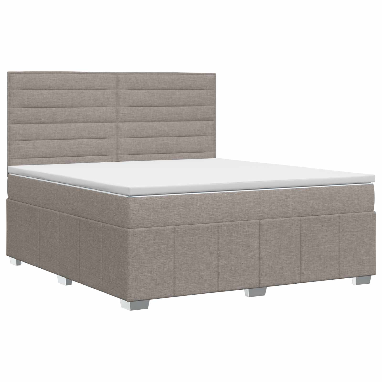 Κρεβάτι box spring με στρώμα Taupe 140 x 200 cm Ύφασμα