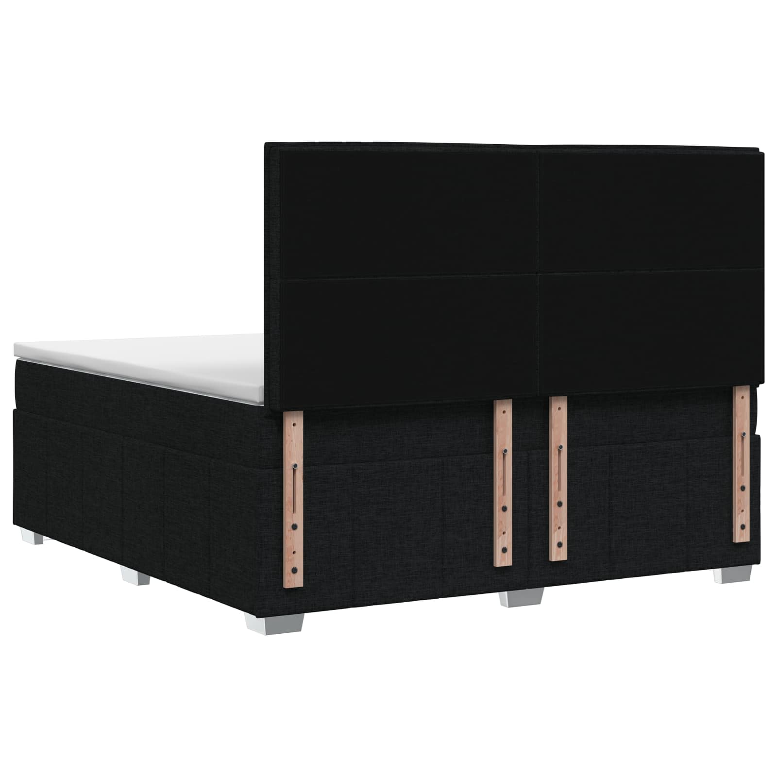 Κρεβάτι box spring με στρώμα Μαύρο 140 x 200 cm Ύφασμα - Pakobazaar