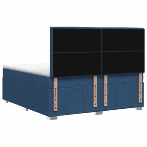 Κρεβάτι box spring με στρώμα Μπλε 140 x 200 cm Ύφασμα - Pakobazaar