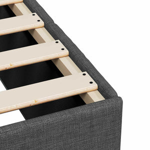 Κρεβάτι box spring με στρώμα Σκούρο Γκρι 160 x 200 cm Ύφασμα - Pakobazaar