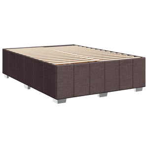 Κρεβάτι box spring με στρώμα Σκούρο Καφέ 160 x 200 cm Ύφασμα - Pakobazaar