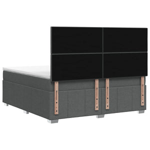 Κρεβάτι box spring με στρώμα Σκούρο Γκρι 180 x 200 cm Ύφασμα