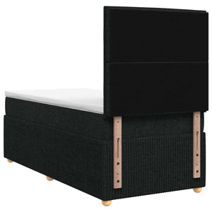 Κρεβάτι box spring με στρώμα Μαύρο 80 x 200 cm Ύφασμα - Pakobazaar