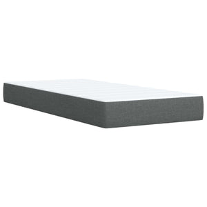 Κρεβάτι box spring με στρώμα Σκούρο Γκρι 90 x 190 cm Ύφασμα - Pakobazaar