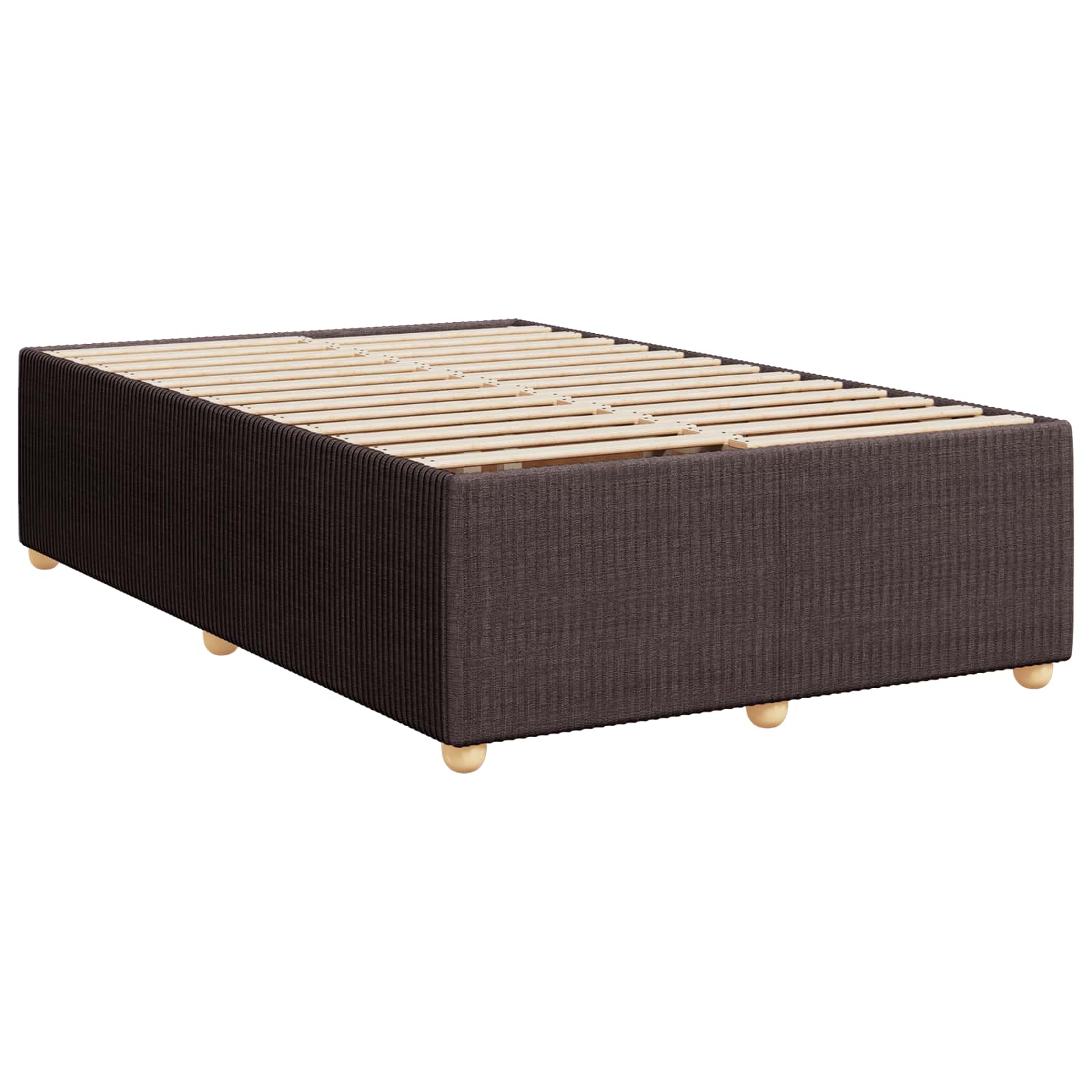 Κρεβάτι box spring με στρώμα Σκούρο Καφέ 90 x 190 cm Ύφασμα - Pakobazaar