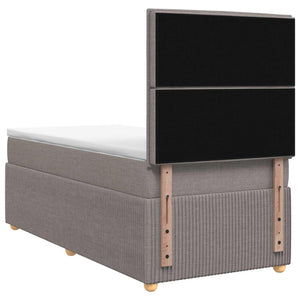 Κρεβάτι box spring με στρώμα Taupe 100 x 200 cm Ύφασμα