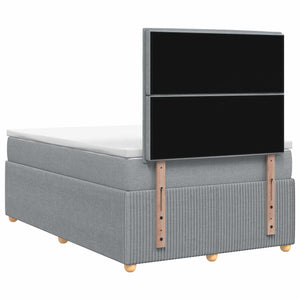 Κρεβάτι box spring με στρώμα Ανοιχτό γκρι 120 x 190 cm Ύφασμα