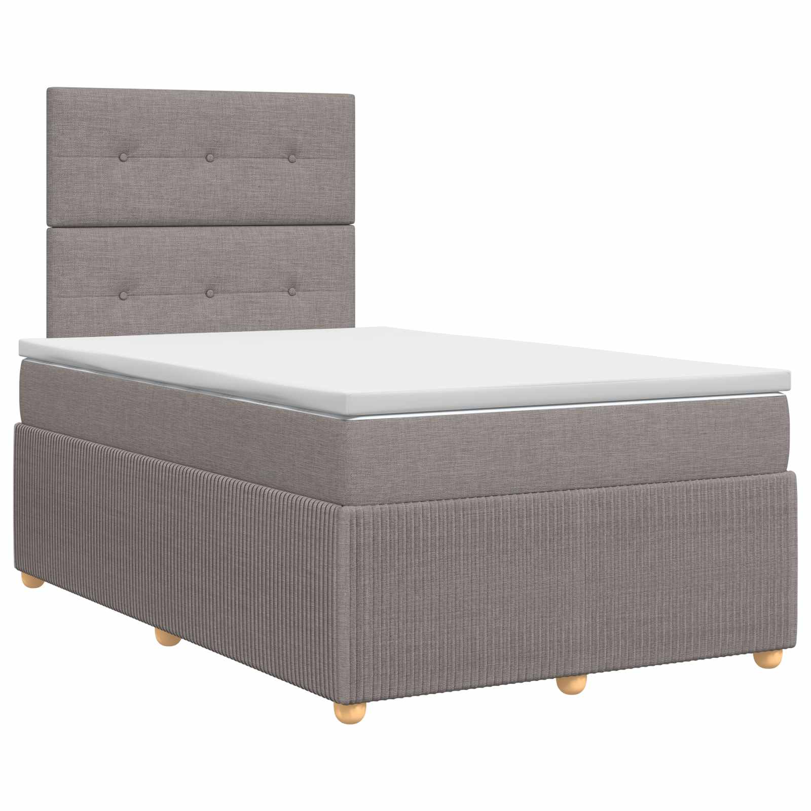 Κρεβάτι box spring με στρώμα Taupe 120 x 190 cm Ύφασμα