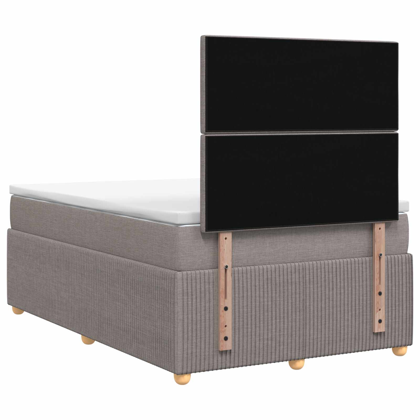 Κρεβάτι box spring με στρώμα Taupe 120 x 190 cm Ύφασμα - Pakobazaar