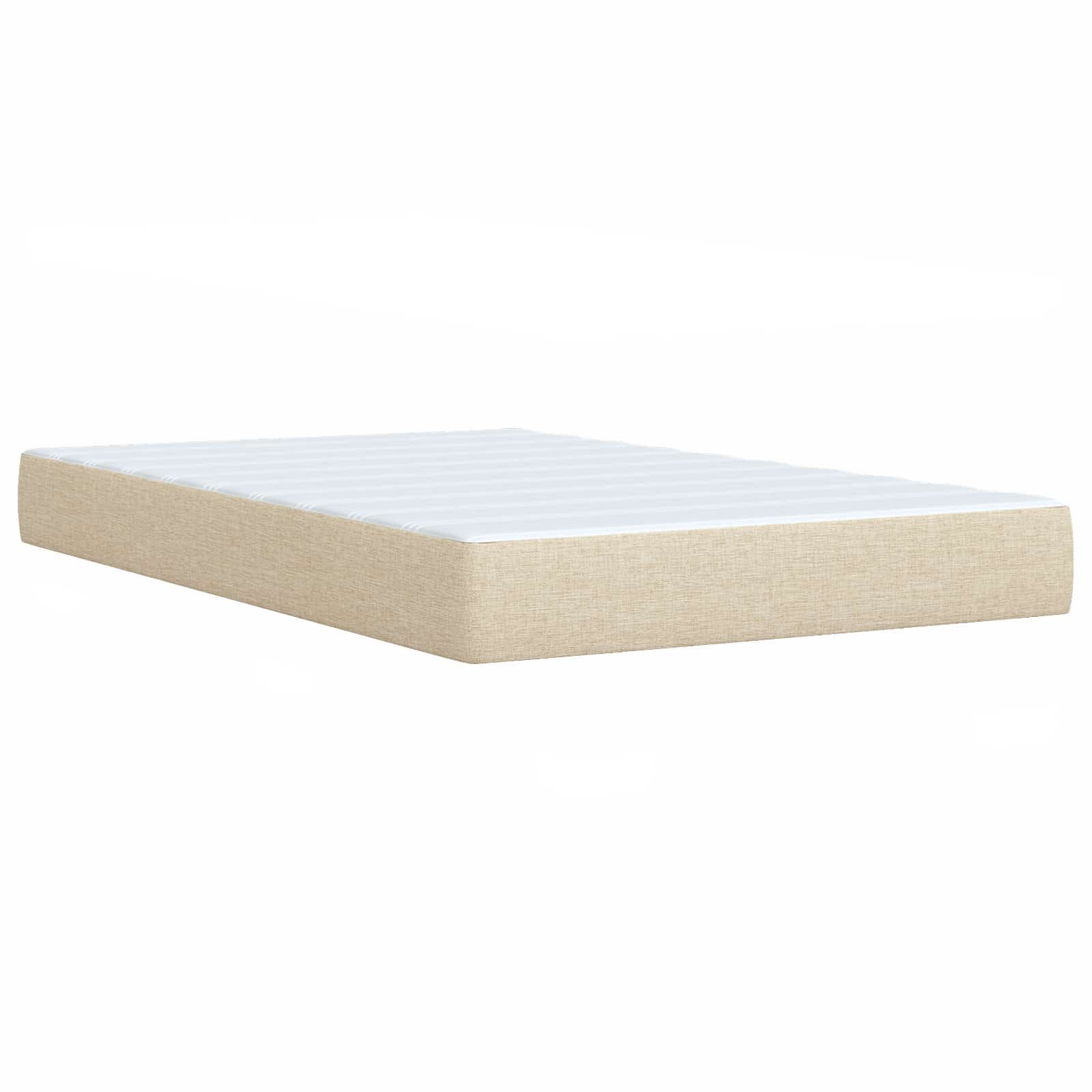 Κρεβάτι box spring με στρώμα Κρεμ 120 x 200 cm Ύφασμα - Pakobazaar