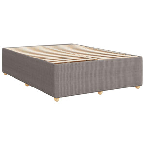 Κρεβάτι box spring με στρώμα Taupe 140 x 200 cm Ύφασμα - Pakobazaar