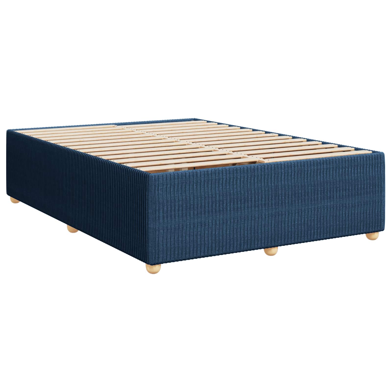 Κρεβάτι box spring με στρώμα Μπλε 140 x 200 cm Ύφασμα - Pakobazaar